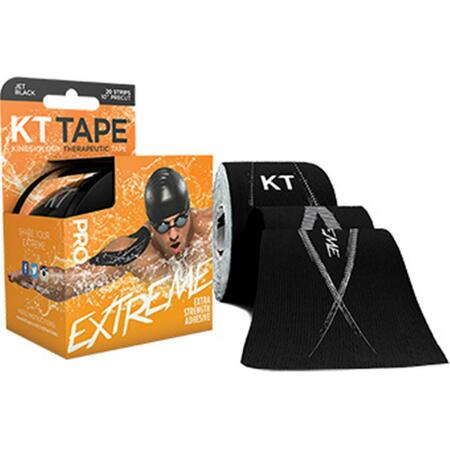 KT TAPE 10 in. Extreme Therapeutic Elastic Kinesiology Tape, Black 351410